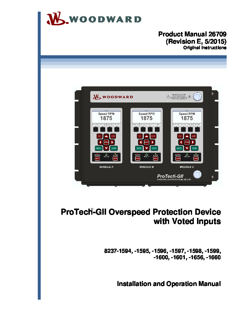 First Page Image of 8237-1600 ProTech-GII Installation Manual 26709.pdf